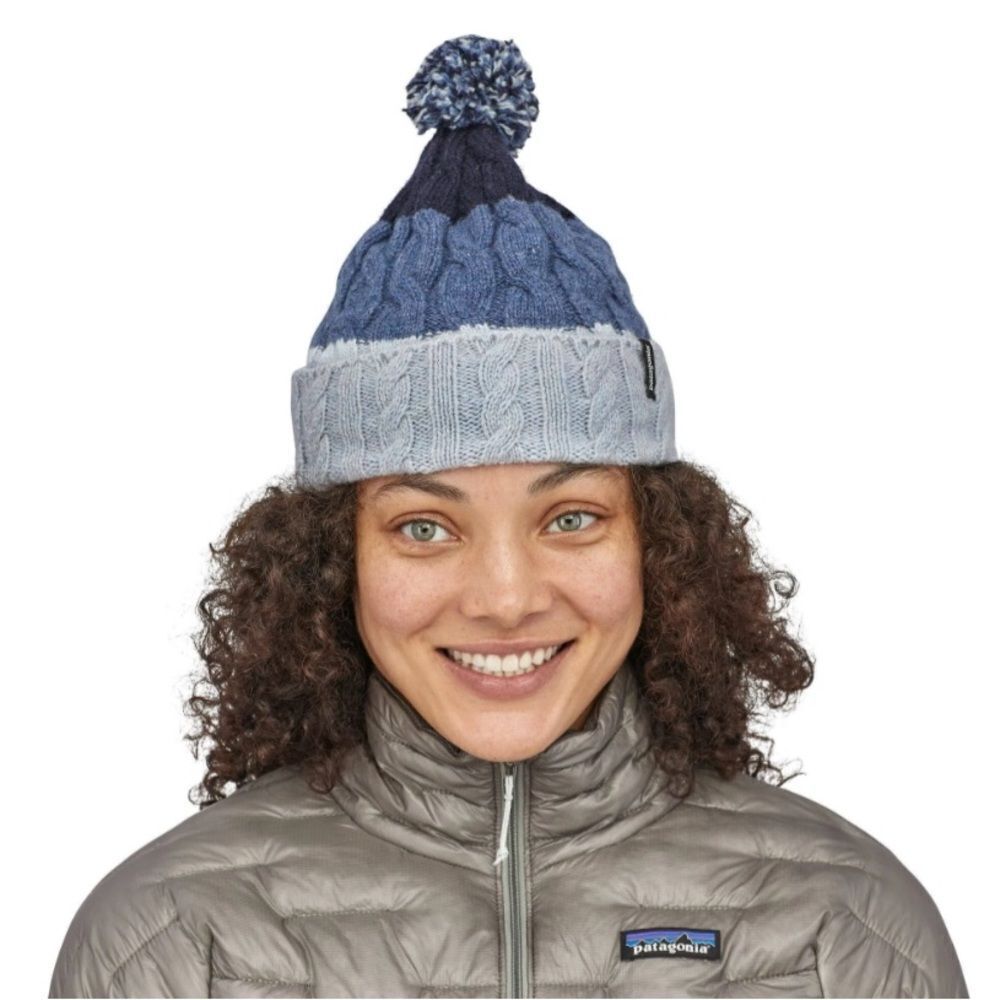 Patagonia Women's Pom Beanie, Blue Stripe, One Size